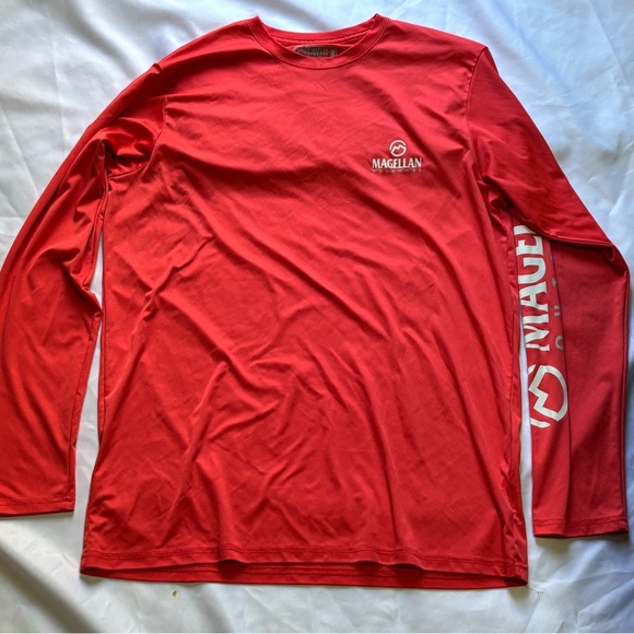 Magellan Outdoors Young Mens Fish Gear LS Shirt Red Size Large - Picture 7 of 7
